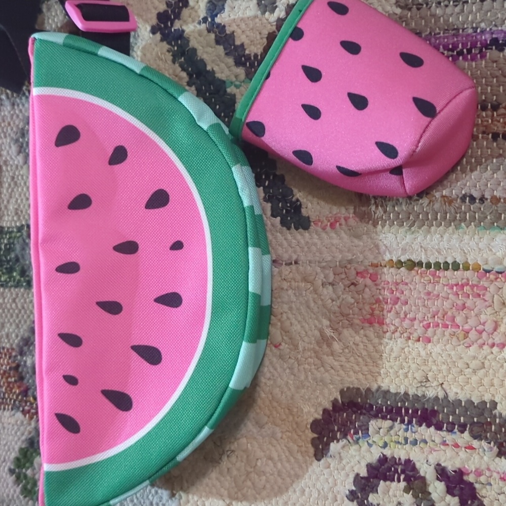 🍉 Breast Cancer Awareness Pink Ribbon Watermelon Fanny Pack Fun Pack!!!! - Picture 2 of 11